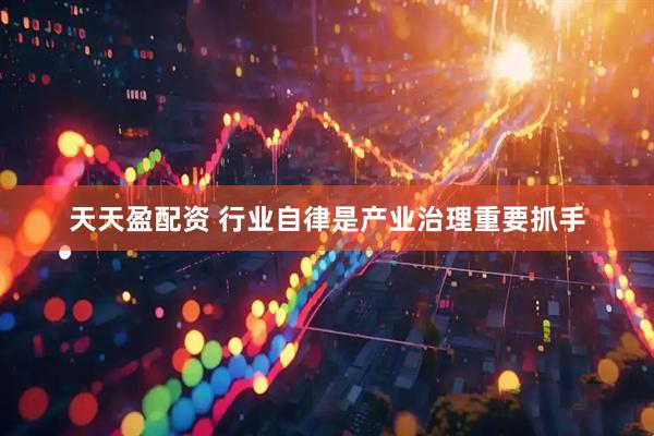 天天盈配资 行业自律是产业治理重要抓手
